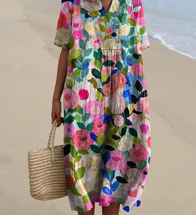 Costa Rica | Vestido de Algodão com Mangas